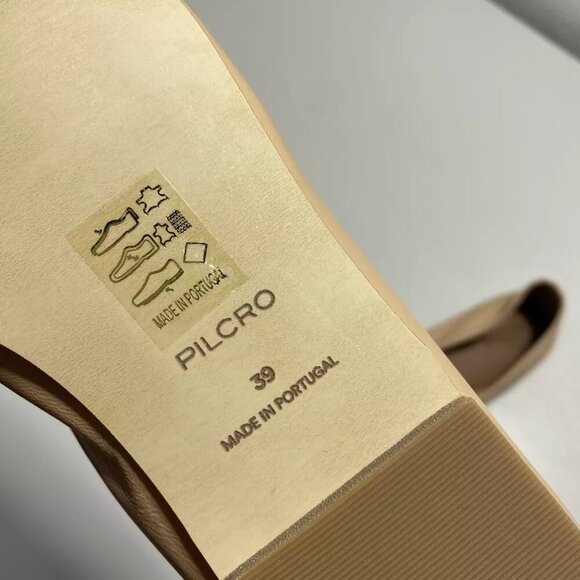 NEW ANTHROPOLOGIE X PILCRO Size 8-8.5 Slip On Tan Ballet Flats Leather Comfort - Picture 5 of 6